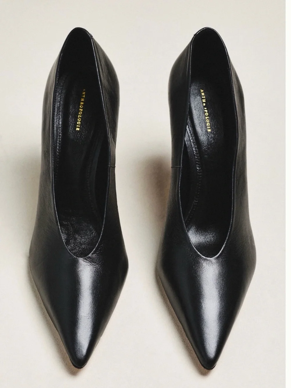 Classic Black Pointed-Toe Stiletto Heels
